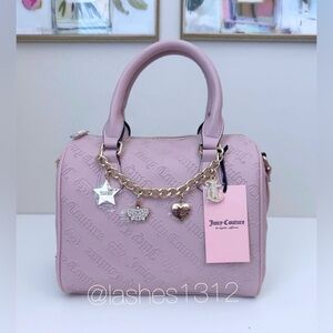 JUICY COUTURE Bag Not Your Babe Satchel with Charms - Pink